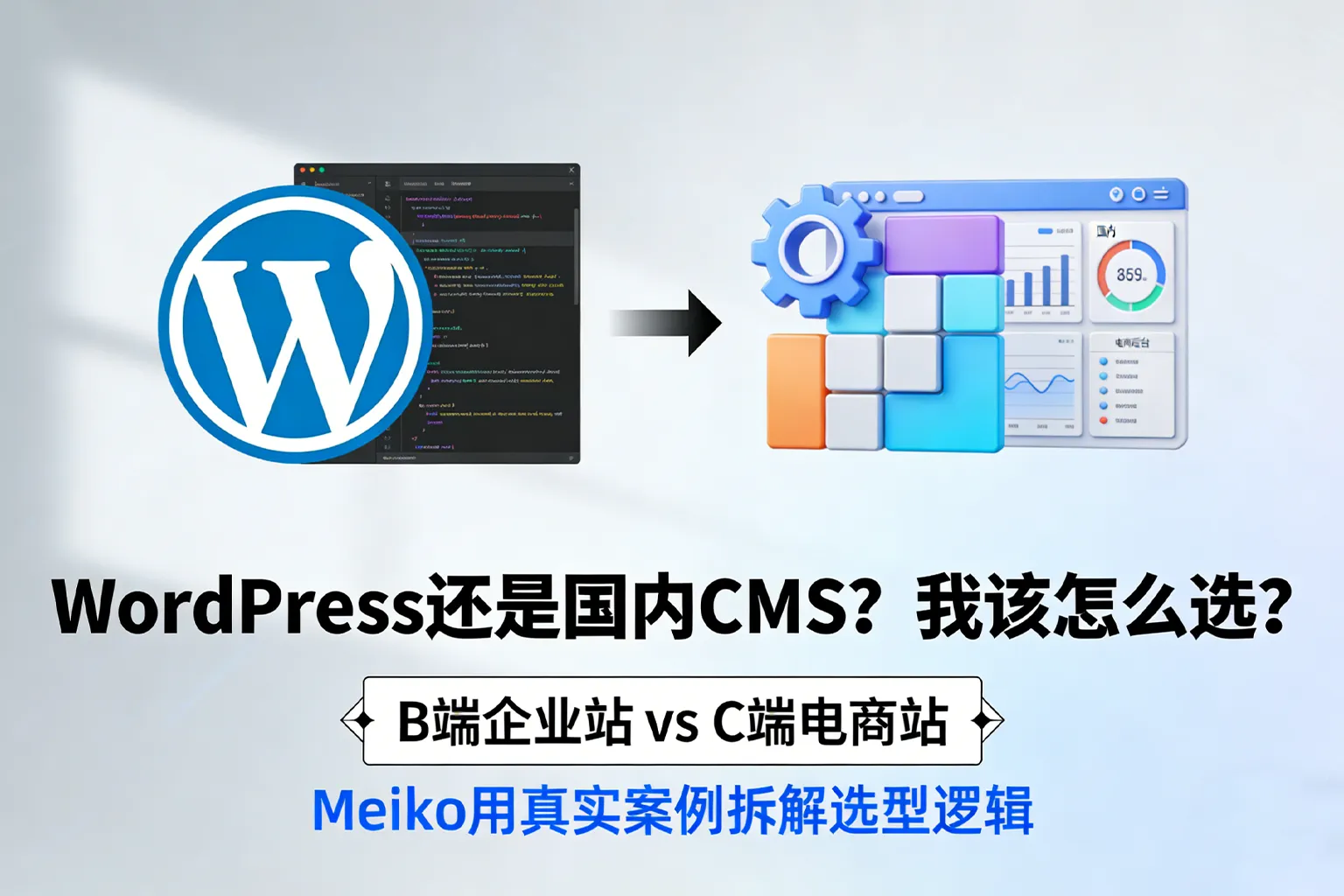 “WordPress还是国内CMS？我该怎么选？”——Meiko用一个真实案例，拆解B端企业站与C端电商站的选型逻辑