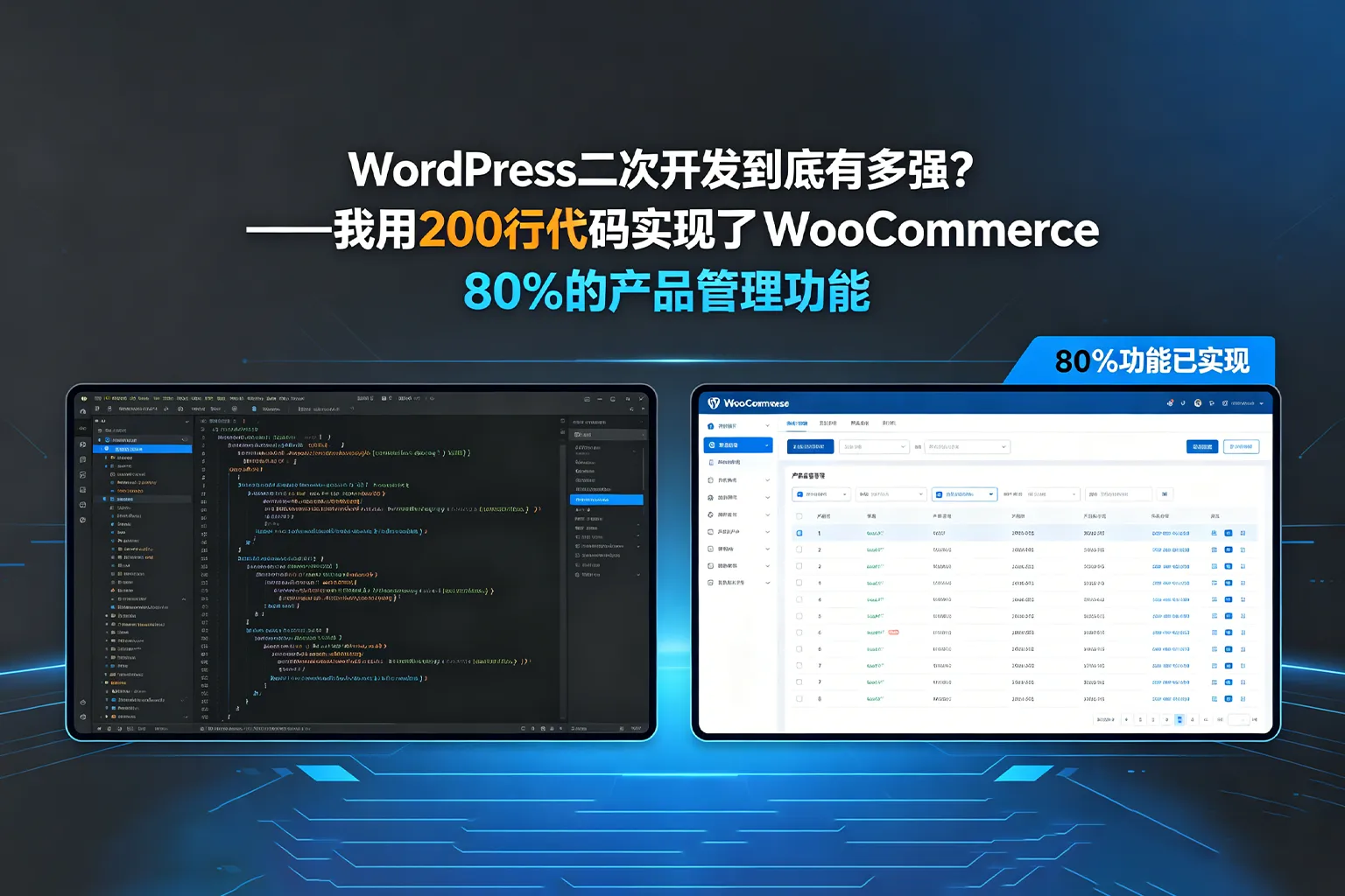 WordPress二次开发到底有多强？——我用200行代码实现了WooCommerce 80%的产品管理功能