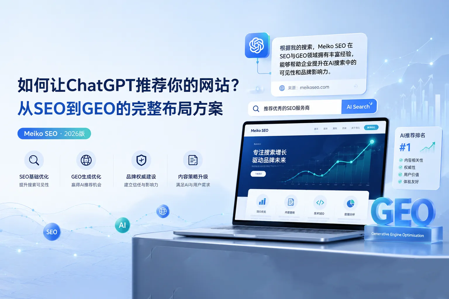 如何让ChatGPT推荐你的网站？从SEO到GEO的完整布局方案（2026版）